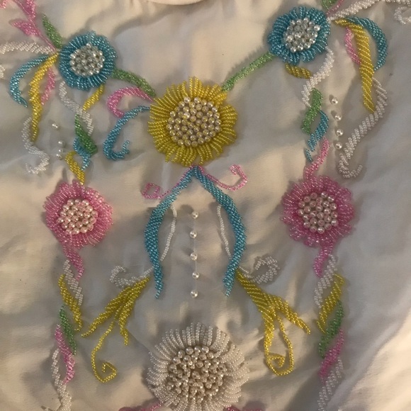 Vintage 60s  mod beaded mini dress. Small - Picture 3 of 8